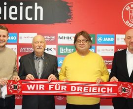 Im Bild v.l.n.r.: Dennis Schemel, Georg Feldesz, Peter Biernacki, Sascha Schnobrich