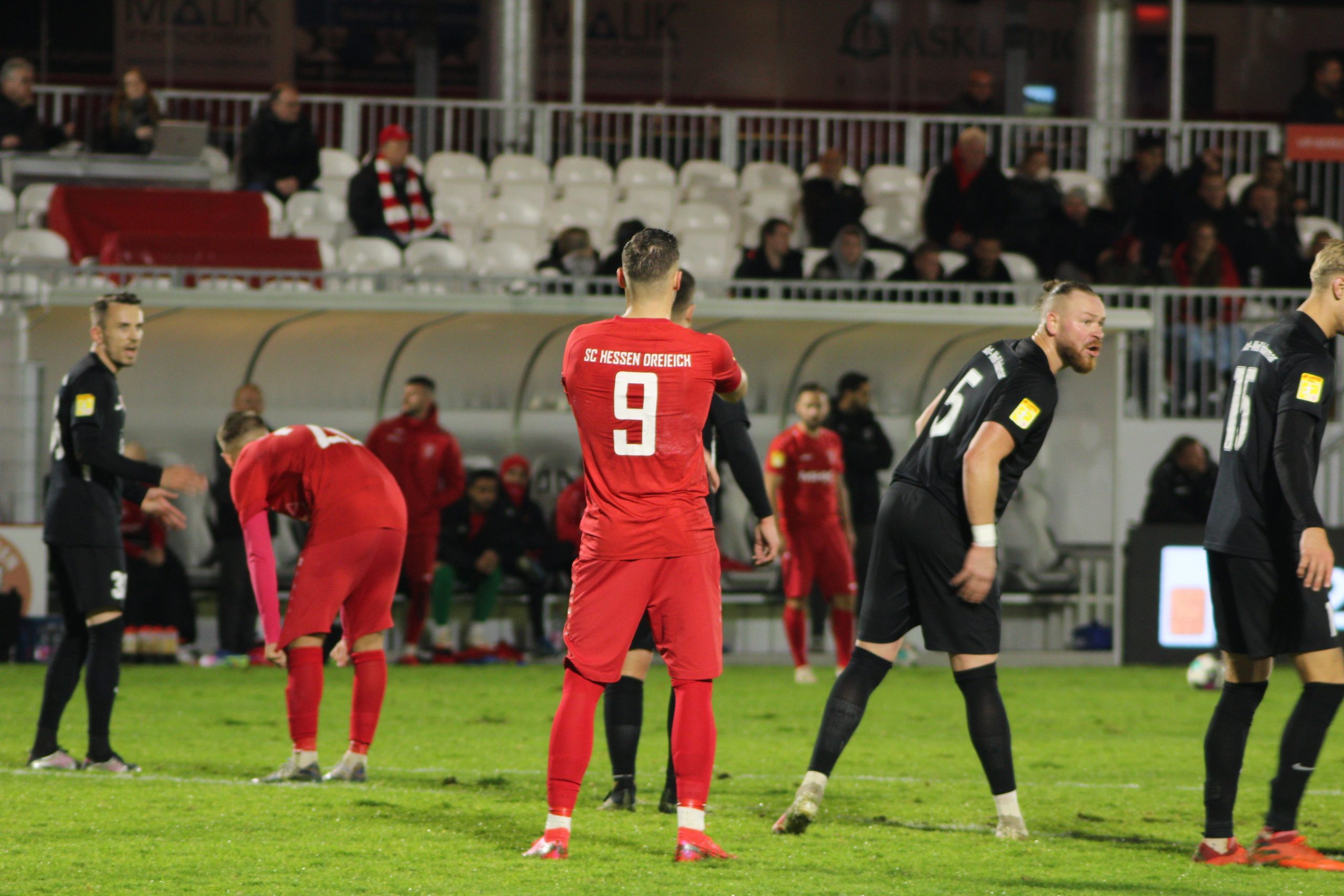 Fußballspieler auf dem Spielfeld